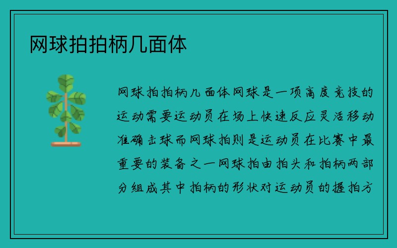 网球拍拍柄几面体